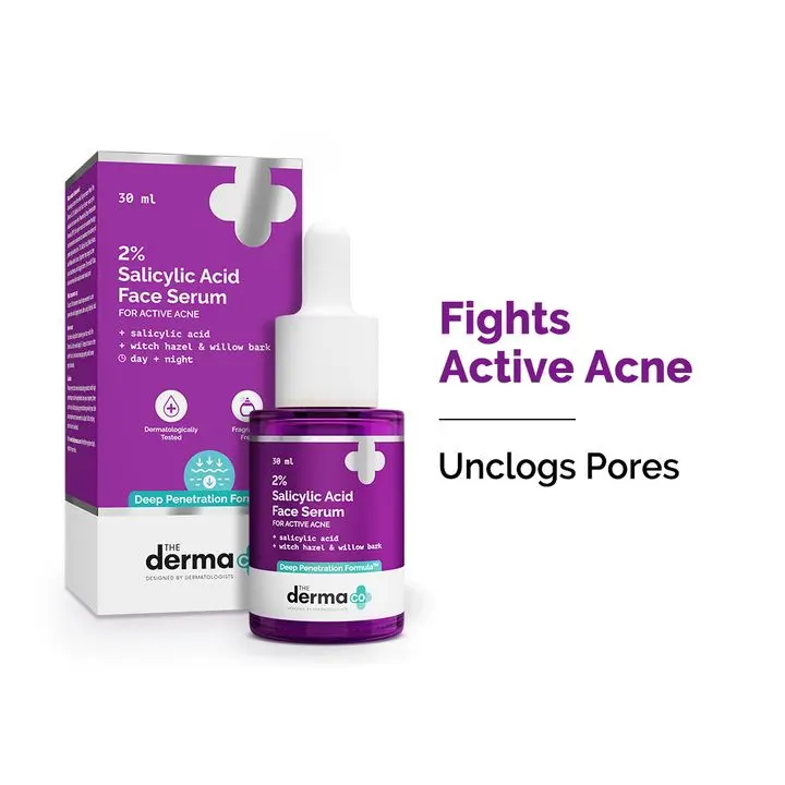 2% Salicylic Acid Face Serum for Active Acne - 30ml