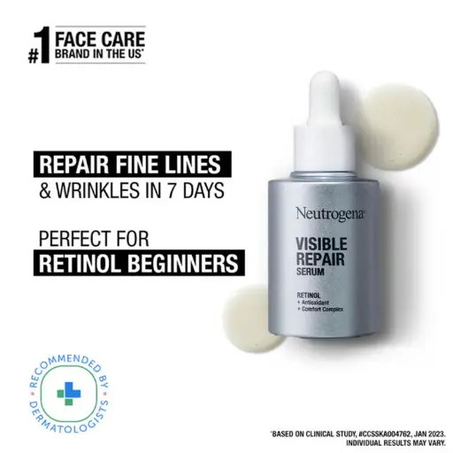 Visible Repair Anti-Ageing Retinol + Peptide Night Face Serum For Wrinkles & Fine Lines (30ml)