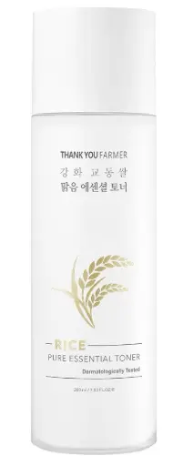 THANKYOU FARMER Pure Essential Rice Toner With Gyodong Rice Extract, Niacinamide & Ceramide | Rice Water Toner Korean for Brightening and Smooth Skin | Hydrating | Korean Skincare products - 200ml