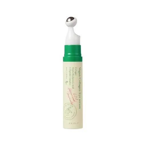 AXIS-Y Vegan Collagen Eye Serum - K Beauty Triple Hyaluronic Acid & Peptide Collagen Serum Improve Skin Elasticity, Reduce Fine Lines & Dark Circles - Vegan Korean Skin Care Eye Cream - 0.33 fl. oz