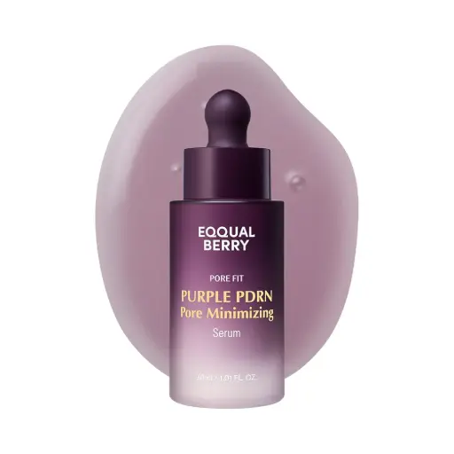 Purple PDRN Pore Minimizing Serum – Vegan Collagen & Peptides for Pore Refining & Skin Elasticity | Niacinamide & CICA Exosome for Calming | Korean Glass Skin, 1.01 FL OZ