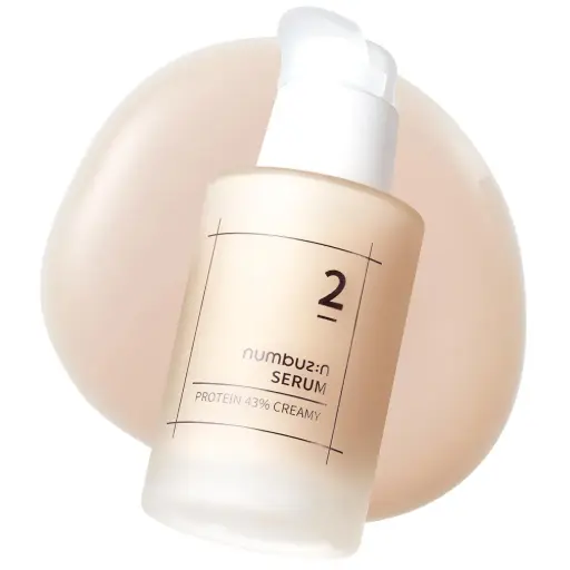 numbuzin No.2 Protein 43% Creamy Serum | Core Protein Complex, Oat Protein, Ceramide, Panthenol, Skin Barrier Strengthening, Tighten Loose Skin | Korean Skin Care for Face, 50ml