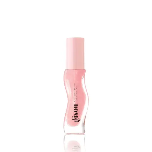 Gisou Honey Infused Hydrating Lip Oil, Nourishing Lip Moisturizer for Dry Lips, High Shine, Smooth Finish, Clear Pink Shimmer Shade, Fresh Watermelon Scent, Watermelon Sugar, 8ml