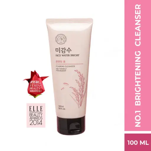 Rice Water Bright Korean Cleanser - Best Face Wash for Even Tone & Glowing Skin (100ml)